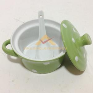 17x6.5cm ÇİFT KULPLU VE KAŞIKLI PORSELEN ÇORBA KASESİ,SAKLAMA KABI