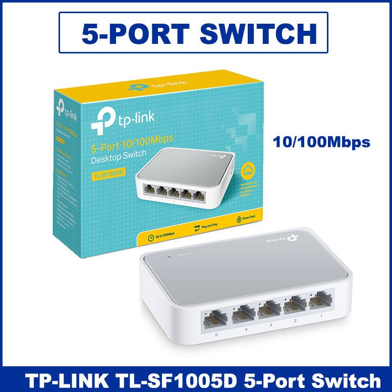 Tp-link TL-SF1005D 5 Port 10/100 Masaüstü Switch - Modem Switch - Ethernet Çoğaltıcı