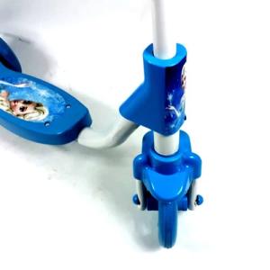 Elsa Desenli Açık Mavi Çocuk Scooter Frenli Demir Scooter