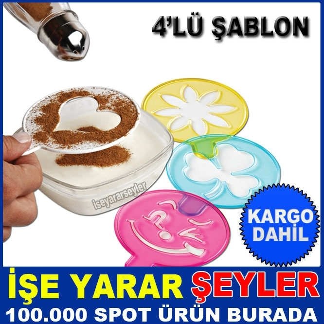 FARKLI ŞEKİLLERDE MUHALLEBİ SÜTLAÇ 4LÜ ŞABLON KD