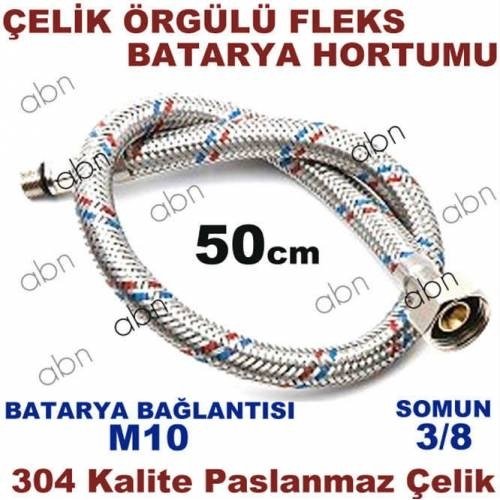 FLEKS BATARYA BAĞLANTI HORTUMU Somun3/8-Batarya:M10-UZUNLUK:50cm