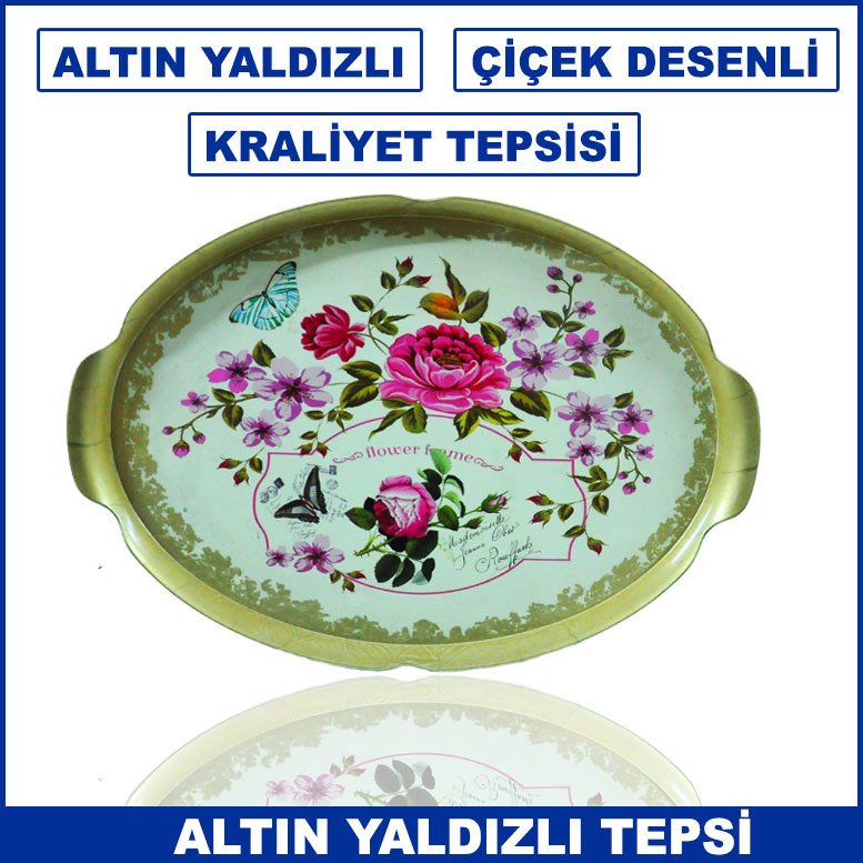 Kraliyet Sultan Aileleri için Özel Olarak Yapılan Altın Yaldızlı Servis Tepsisi