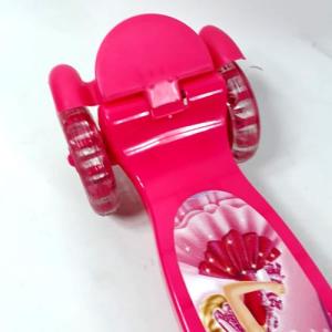 Prenses Kız Desenli Pembe Çocuk Scooter Frenli Demir Scooter 