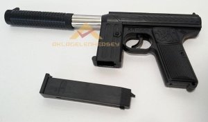 Ücretsiz Kargo METAL NAMLULU OYUNCAK UZİ BONCUK ATAN TABANCA
