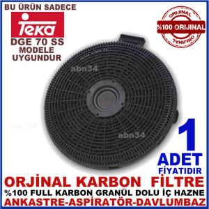 TEKA ANKASTRE DAVLUMBAZ FİLTRESİ Teka DGE 70 SS Model Davlumbaz için Granül Karbonlu Filtre-1015