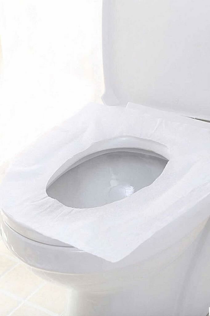 200 Adet Suda Eriyen Geri Dönüştürülebilir Klozet Kapağı Örtüsü