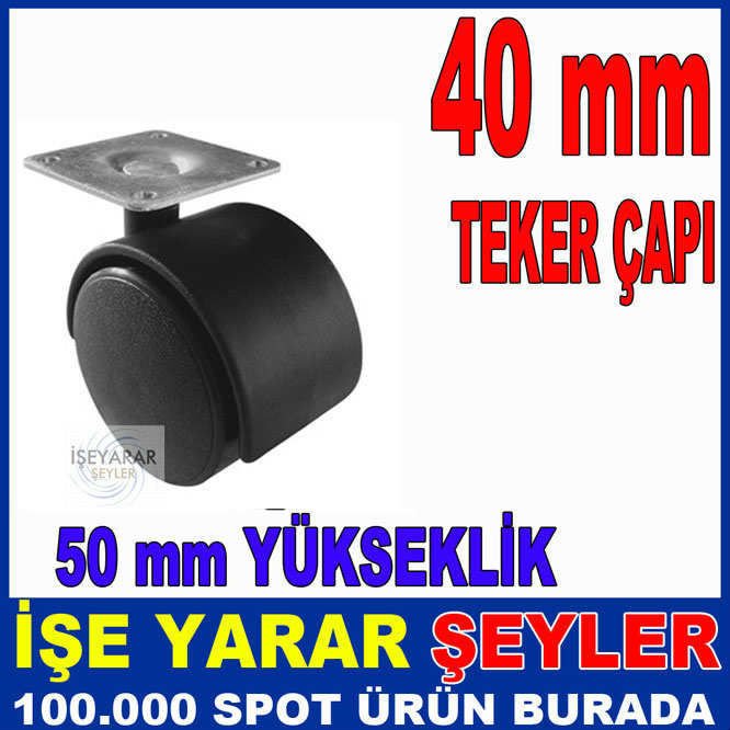 40MM DÖNER TABLALI MOBİLYA TEKERLEĞİ