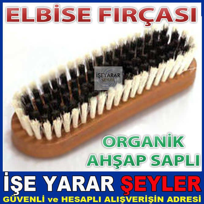 AHŞAP SAPLI ELBİSE FIRÇASI İPEKSİ KIL YÜZEYLİ