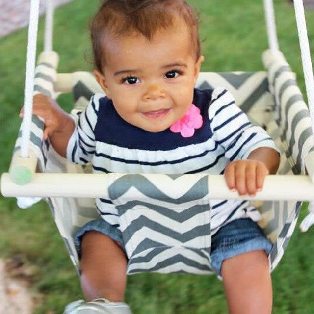 Pamuklu Kumaştan Dış Mekan ve Ev İçi Güvenli Çocuk Salıncağı