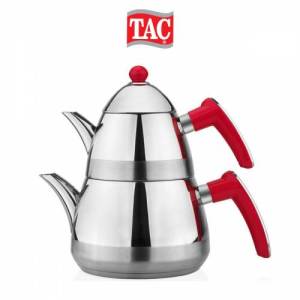 Taç TT1065 Casablanca Çaydanlık Takımı Kırmızı Kulplu