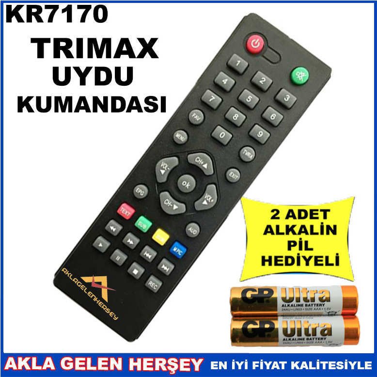 TRİMAX UYDU CİHAZI Receiver KUMANDASI KR7170