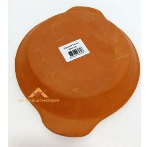 23x3cm Toprak Güveçten Sahan Kulplu Yumurta Tava