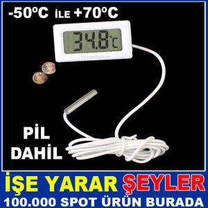 BEYAZ RENK ÇOK AMAÇLI BUZDOLABI TERMOMETRESİ