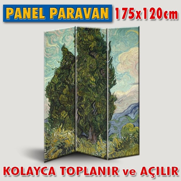 GÖRSELLİ KATLANIR PANEL BÖLME SİSTEMİ - VAN GOGH - AĞAÇ