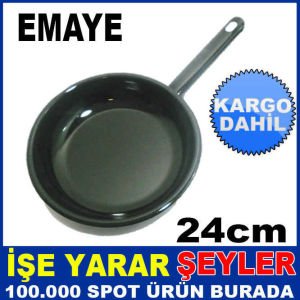 24CM UZUN SAPLI SİYAH EMAYE YUMURTA TAVASI KD