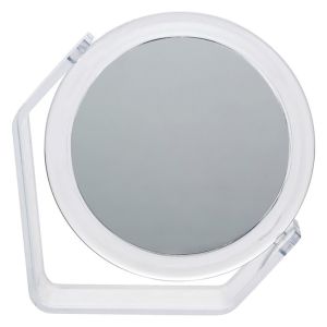 Şeffaf Dekoratif Şık Kullanışlı L Model Çift Taraflı Ayna 3X Zoom 14 cm Yükseklik