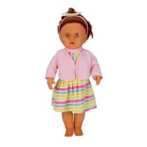 Lila Türkçe Konuşan Renkli Elbise Bebeğim 60 cm