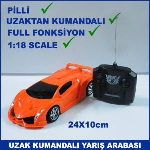 Uzaktan Kumandalı Full Fonksiyonlu 1:18 Scale Pilli Yarış Arabası - Kumandalı Oyuncak Araba