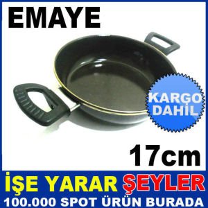17CM ÇİFT KULPLU SİYAH EMAYE YUMURTA TAVASI KD