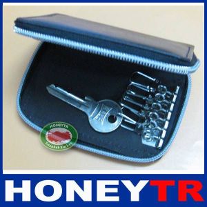 GÜVENLİ CÜZDAN MODELİ FERMUARLI DERİ ANAHTARLIK