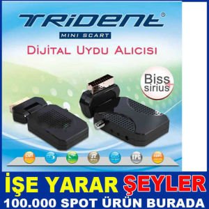  KALİTELİ TRİDENT MİNİ SCART UYDU ALICISI 