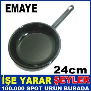 24CM UZUN SAPLI SİYAH EMAYE YUMURTA TAVASI