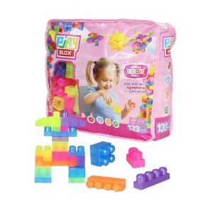 2991 Play Blox Neon Blok Yapı Oyuncakları 133 Parça ,Saklama Çantalı ,1 Yaş ve Üzeri
