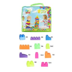 2991 Play Blox Neon Blok Yapı Oyuncakları 133 Parça ,Saklama Çantalı ,1 Yaş ve Üzeri