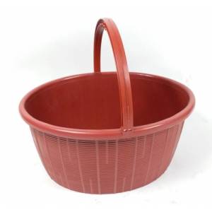 Plastik piknik sepeti,sağlam saplı 40x18cm özel plastikten imal,hasır dizayn kapaksız piknik sepeti
