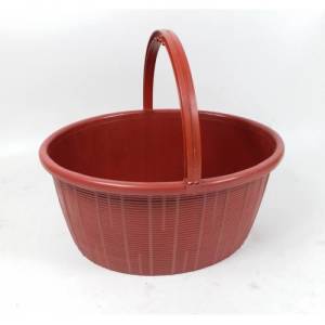 Plastik piknik sepeti,sağlam saplı 40x18cm özel plastikten imal,hasır dizayn kapaksız piknik sepeti