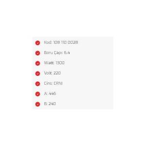 650W Fırın Rezistansı 220V 330x385mm Yerli Üretim Sağlam 