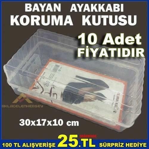 Bayan Ayakkabı Koruma Kutusu 10ad Toptan Satış 30x17x10cm Kilitli