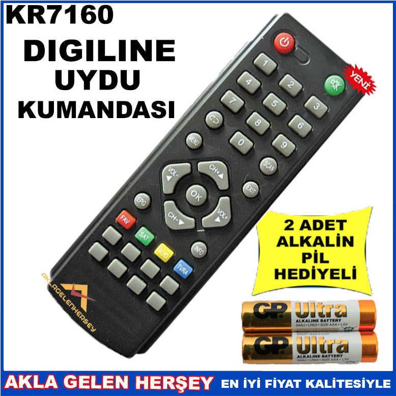 DİGİLİNE UYDU CİHAZI Receiver KUMANDASI KR7160