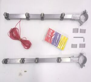 Yuvarlak Küpeşte Demirine Monte Balkon tipi 8 Gezer Makaralı Kurutma Askısı 24 Mandal+20mt İp Dahil