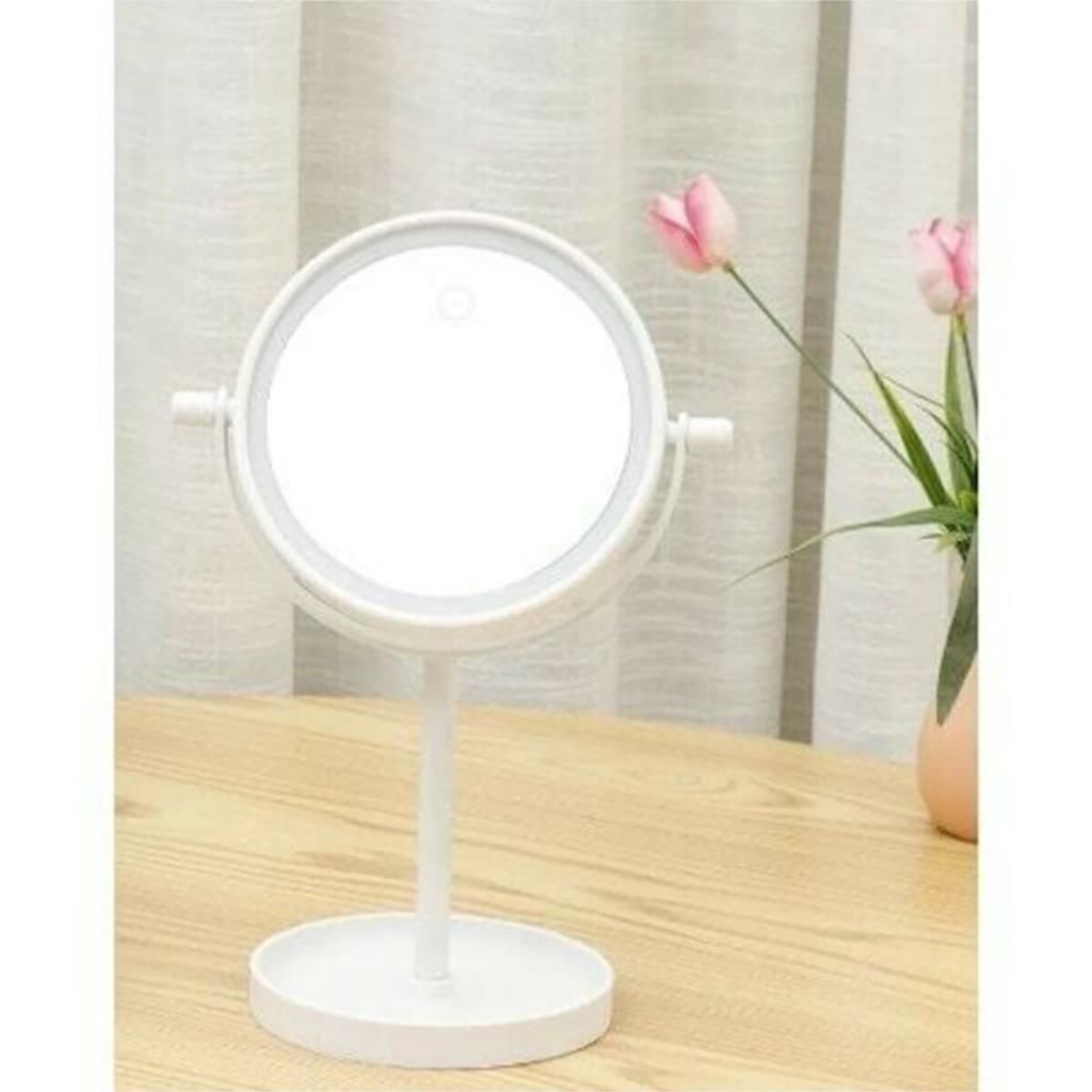360 Derece Döner Dokunmatik Led Işıklı Hassas Masa Makyaj Aynası