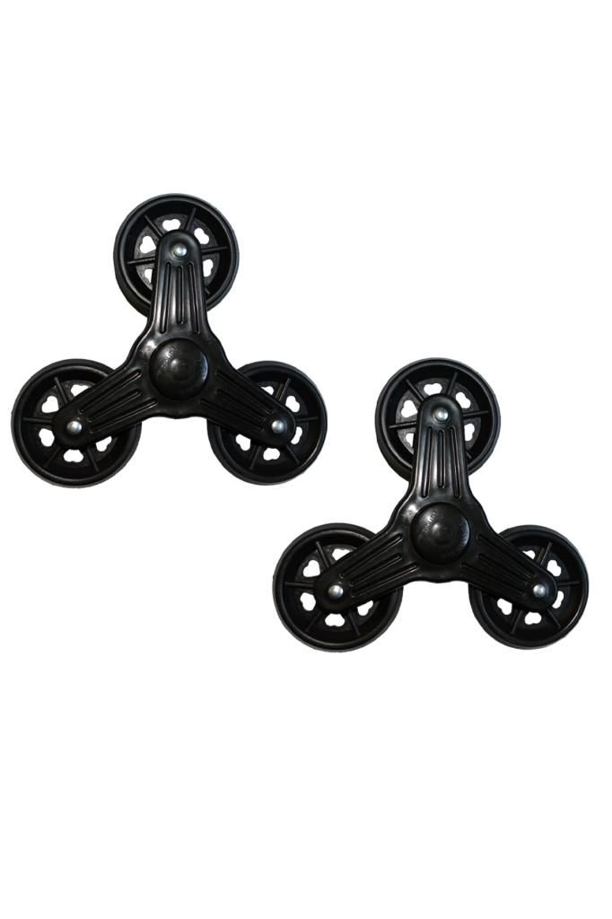 2 Adet Tam Takım 3 Tekerlekli Merdiven Çıkan Pazar Arabası Tekerleği Teker Takımı