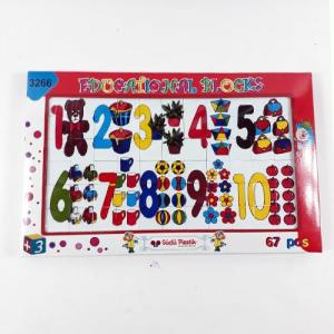 67 Parça Resimlerle Rakamlar Eğitici Öğretici Plastik Blok Lego Puzzle