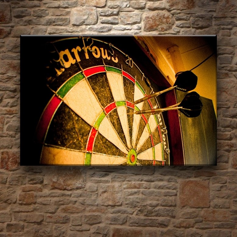 DART TAHTASINDA OKLAR 7 değişen ölçü ORİJİNAL KANVAS TABLO