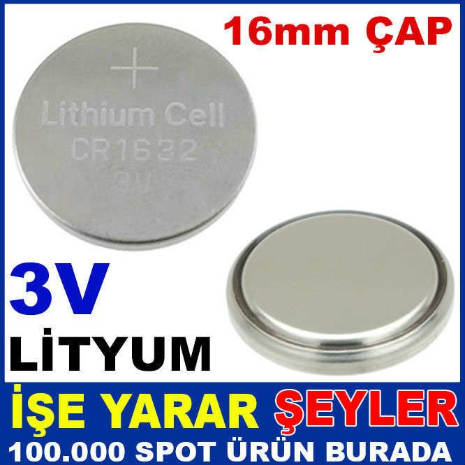 GP CR1632 LİTYUM UZUN ÖMÜRLÜ DÜĞME PİL -1