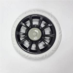 Pazar Arabası 16x16 Cm Teker Takımı Plastik Siyah Beyaz