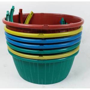 Plastik piknik sepeti,sağlam saplı 40x18cm özel plastikten imal,hasır dizayn kapaksız piknik sepeti