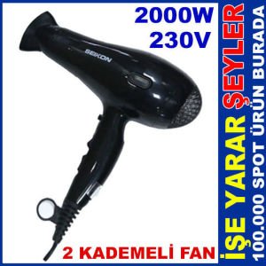 SICAKLIK AYARLI 2000W SAÇ KURUTMA FÖN MAKİNESİ