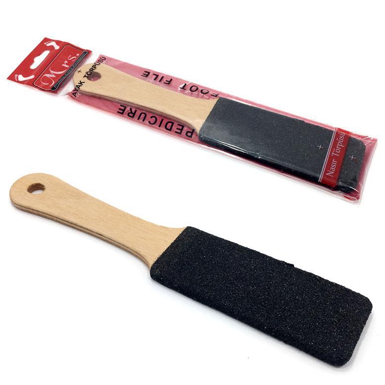 Ahşap Saplı 23 cm Siyah Zımpara Yüzeyli Nasır Topuk Törpüsü