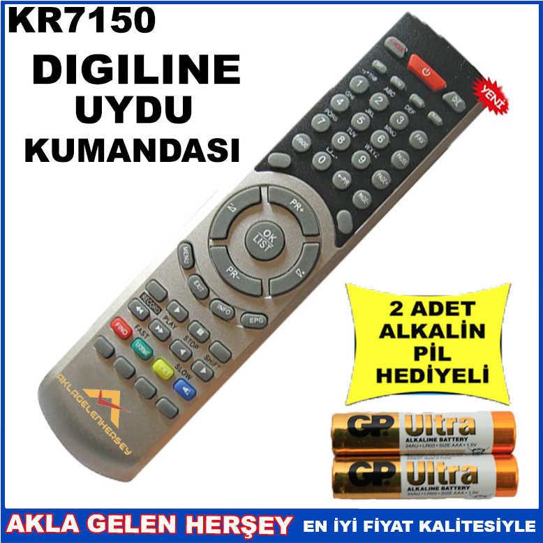 DİGİLİNE UYDU CİHAZI Receiver KUMANDASI KR7150