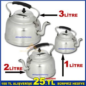 KLASİK ALÜMİNYUM ÇAYDANLIK 2LT ELOKSALLI TEK ALT