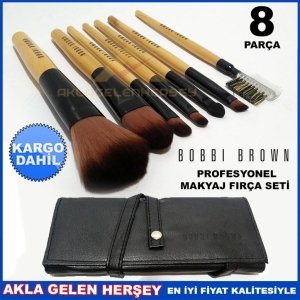 Ücretsiz Kargo 8 PARÇA ÇANTALI BOBBI BROWN MAKYAJ FIRÇA SETİ