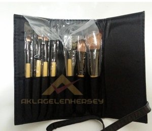 Ücretsiz Kargo 8 PARÇA ÇANTALI BOBBI BROWN MAKYAJ FIRÇA SETİ