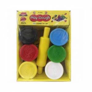 Play Dough Kutulu 2 Kalıplı Merdaneli 6 Renkli Oyun Hamuru T-515