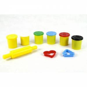 Play Dough Kutulu 2 Kalıplı Merdaneli 6 Renkli Oyun Hamuru T-515