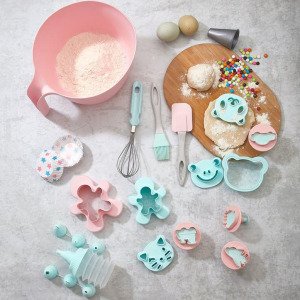 22 Parça Çocuklara Özel Pasta Kalıpları Evdekal Pasta Yap Seti Oyun Hamurlarına Şekil Verme